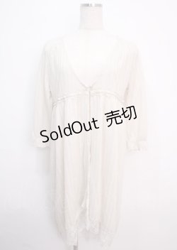 画像1: axes femme / レース重ねロングカーディガン M キナリ Y-25-03-14-065-AX-TO-SZ-OS