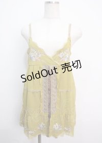 axes femme / カラー刺繍チュニック M イエロー Y-25-03-14-066-AX-OP-SZ-OS