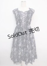 axes femme / パピヨンローズ柄編上ワンピース M 紺 Y-25-03-14-067-AX-OP-SZ-OS