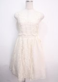 axes femme POETIQUE / アシメプリーツレースワンピース M 生成り Y-25-03-14-073-AX-OP-SZ-OS