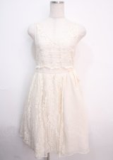 axes femme POETIQUE / アシメプリーツレースワンピース M 生成り Y-25-03-14-073-AX-OP-SZ-OS