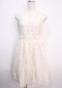 画像1: axes femme POETIQUE / アシメプリーツレースワンピース M 生成り Y-25-03-14-073-AX-OP-SZ-OS