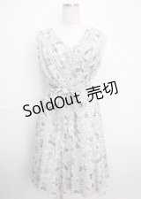 axes femme / スカーフ付き植物図鑑ワンピース  白 Y-25-03-14-074-AX-OP-SZ-OS