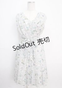 axes femme / スカーフ付き植物図鑑ワンピース  白 Y-25-03-14-074-AX-OP-SZ-OS