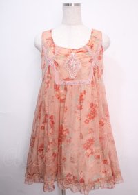 axes femme / 花柄楊柳チュニック M ピンク Y-25-03-14-075-AX-OP-SZ-OS