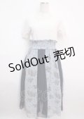axes femme / 切替えスカートドッキングワンピース  サックス Y-25-03-14-081-AX-OP-SZ-OS