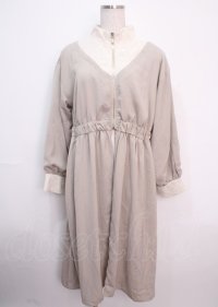 axes femme / バイカラーロングブルゾン F ベージュ Y-25-03-14-084-AX-OP-SZ-OS