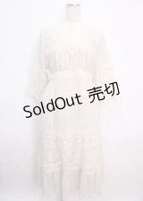 axes femme / チュールレースフリルワンピース M 生成り Y-25-03-14-086-AX-OP-SZ-OS