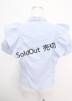 画像2: axes femme POETIQUE / ロゴ刺繍ボウタイブラウス M サックス Y-25-03-14-009-AX-BL-SZ-OS
