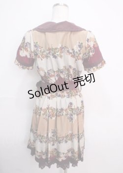 画像2: axes femme / 花柄ワンピース M ワイン Y-25-03-14-093-AX-OP-SZ-OS