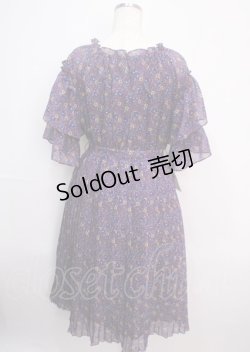 画像2: axes femme / 小花柄ロングワンピース M パープル Y-25-03-14-094-AX-OP-SZ-OS