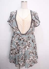 axes femme / 大花柄レイヤー風ワンピース M ミント Y-25-03-14-096-AX-OP-SZ-OS