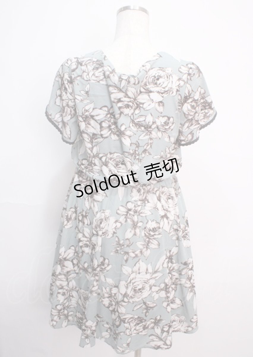 画像2: 【SALE】axes femme / 大花柄レイヤー風ワンピース M ミント Y-25-03-14-096-AX-OP-SZ-ZT035 (2)