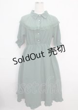 axes femme / チュールフリルワンピース  グリーン Y-25-03-14-097-AX-OP-SZ-OS