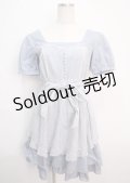 axes femme / 重ね着風コットンワンピース  サックス Y-25-03-14-100-AX-OP-SZ-OS
