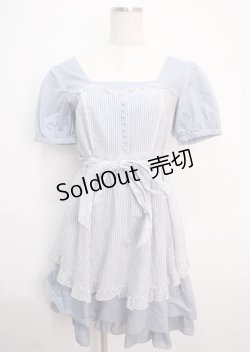 画像1: axes femme / 重ね着風コットンワンピース  サックス Y-25-03-14-100-AX-OP-SZ-OS