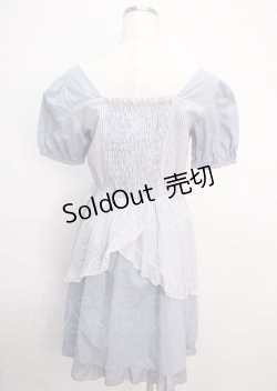 画像2: axes femme / 重ね着風コットンワンピース  サックス Y-25-03-14-100-AX-OP-SZ-OS
