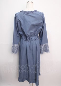 画像2: axes femme / SAJOU花刺繍ガウン  サックス Y-25-03-14-106-AX-TO-SZ-ZY