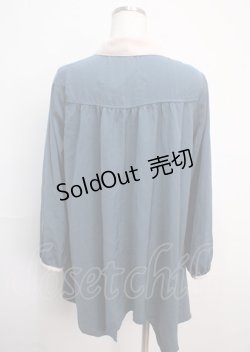 画像2: axes femme / 裾刺繍チュニック M ブルー Y-25-03-14-107-AX-TO-SZ-ZY