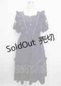 axes femme / ハシゴレース×袖バラ刺繍ワンピース F 紺 Y-25-03-14-109-AX-OP-SZ-OS