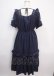 画像2: axes femme / ハシゴレース×袖バラ刺繍ワンピース F 紺 Y-25-03-14-109-AX-OP-SZ-OS (2)