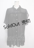 axes femme / シアーチェックチュニックワンピース  黒 Y-25-03-14-113-AX-OP-SZ-OS