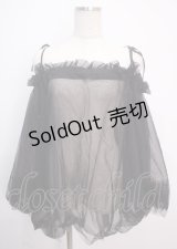 axes femme / 4wayチュールチュニック F 黒 Y-25-03-14-117-AX-TO-SZ-OS