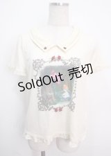 axes femme / 刺繍入襟付きプルオーバー M 生成り Y-25-03-14-019-AX-TO-SZ-OS