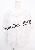 axes femme / 花柄エスパンディプルオーバー  白 Y-25-03-14-024-AX-TO-SZ-OS