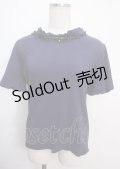 axes femme / 吸水速乾フリルビジュープルオーバー  紺 Y-25-03-14-029-AX-TO-SZ-OS