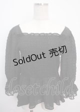 axes femme / シアーシャーリングブラウス  黒 Y-25-03-14-031-AX-TO-SZ-OS