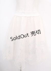 axes femme POETIQUE / バンビ柄オーガンジースカート  キナリ Y-25-03-14-038-AX-SK-SZ-OS
