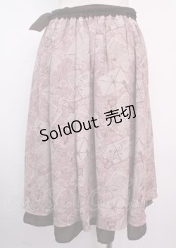 画像2: axes femme POETIQUE / プリュムプリントベルト付スカート M ピンク Y-25-03-14-045-AX-SK-SZ-OS