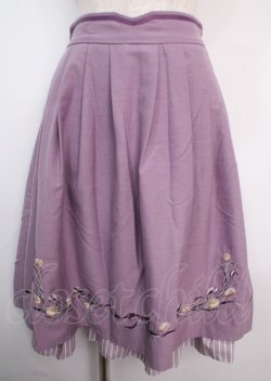 画像1: axes femme POETIQUE / チューリップ刺繍タックスカート M ピンク Y-25-03-14-046-AX-SK-SZ-OS