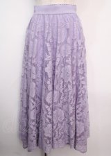 axes femme / レースサーキュラースカート M ラベンダー Y-25-03-14-047-AX-SK-SZ-ZI