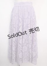 axes femme / レースサーキュラースカート M ラベンダー Y-25-03-14-047-AX-SK-SZ-ZT496