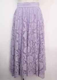 axes femme / レースサーキュラースカート M ラベンダー Y-25-03-14-047-AX-SK-SZ-OS