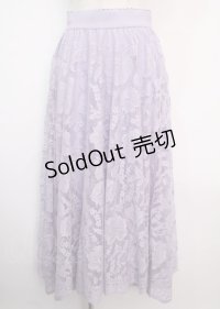 axes femme / レースサーキュラースカート M ラベンダー Y-25-03-14-047-AX-SK-SZ-ZT496