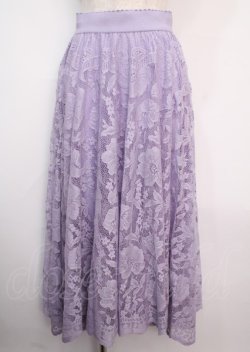 画像1: axes femme / レースサーキュラースカート M ラベンダー Y-25-03-14-047-AX-SK-SZ-OS