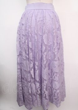 画像2: axes femme / レースサーキュラースカート M ラベンダー Y-25-03-14-047-AX-SK-SZ-OS