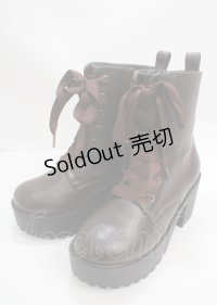 axes femme POETIQUE / レースアップミドルブーツ M 茶 Y-25-03-17-038-AX-SH-SZ-ZT-K001