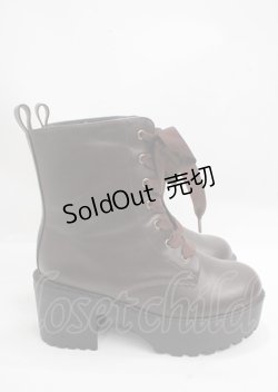 画像4: axes femme POETIQUE / レースアップミドルブーツ M 茶 Y-25-03-17-038-AX-SH-SZ-ZT-K001