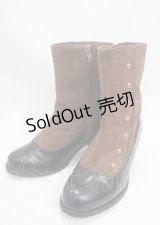 axes femme / 連ボタン配色ブーツ M 茶 Y-25-03-17-039-AX-SH-SZ-ZY