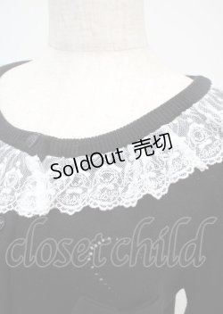 画像4: BABY,THE STARS SHINE BRIGHT / うさくみゃちゃんレースのハート＆リボンカーディガン  黒 Y-25-03-17-040-BA-TO-SZ-ZY