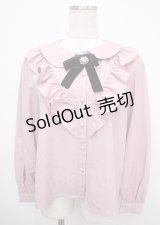 Ank Rouge / ヨークフリルリボンブラウス M ピンク Y-25-03-17-044-CA-BL-SZ-ZY