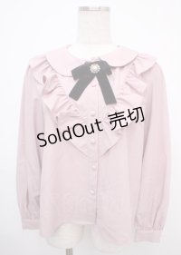 Ank Rouge / ヨークフリルリボンブラウス M ピンク Y-25-03-17-044-CA-BL-SZ-ZY