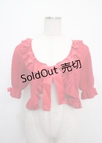 metamorphose / ハートすかしあみ半袖ボレロ  赤 Y-25-03-17-052-ME-TO-SZ-ZY