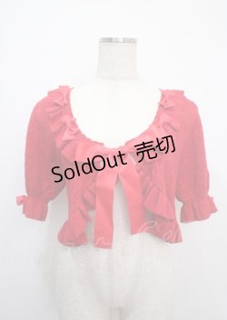 画像1: metamorphose / ハートすかしあみ半袖ボレロ  赤 Y-25-03-17-052-ME-TO-SZ-ZY