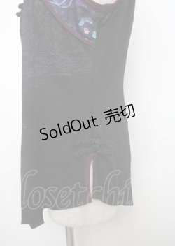 画像3: Ozz oneste / 月光睡蓮柄タンクトップ  黒×紫 Y-25-03-17-056-OO-TO-SZ-ZY