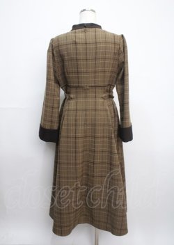 画像2: Ruimeme / waist belt check dress F ブラウン Y-25-03-17-072-LO-OP-SZ-ZT278